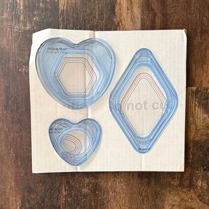 Creative Memories Light Blue Heart & Diamond sizing template